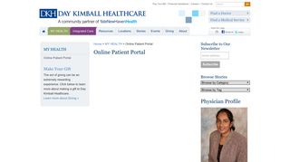 
                            1. Online Patient Portal - Day Kimball Healthcare - Dkh Patient Portal