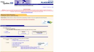 
                            1. Online Placement – Find a Job in Québec - Emploi Québec - Emploi Quebec Sign In