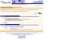 
                            3. Online Placement - Gouvernement du Québec - Emploi Quebec Sign In