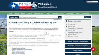 
Online Protest Filing and Scheduled Hearing Info ...  
