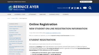 
Online Registration - Bernice Ayer Middle School - School Loop
