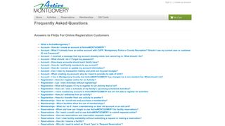 
                            6. Online Registration FAQs - Active Montgomery Portal