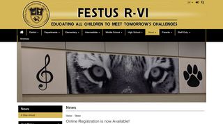 
Online Registration is now Available! - Festus R-VI
