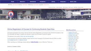 
                            3. Online Registration of Courses for Continuing Students Open Now ... - Www Uew Edu Gh Student Portal