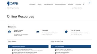 
                            2. Online Resources - idfpr - Idfpr Online Services Portal