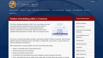 
                            7. Online Scheduling Adds e-Courtesy | 15th Circuit