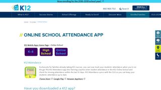 Online School Attendance App | K12 - K12.com - K12 Ols Portal Ohva