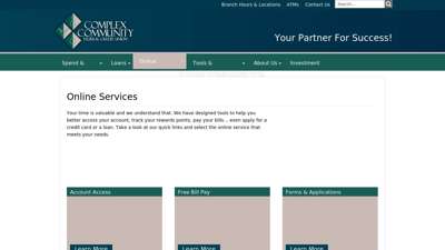 
                            3. Online Services Complex Community Federal Credit Union