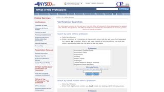 
                            6. Online Services - Office of the Professions - New York State ... - New York State Physician Profile Portal