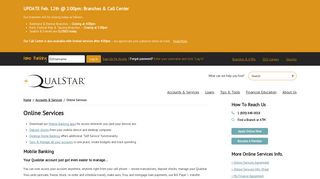 
Online Services - Qualstar Credit Union
