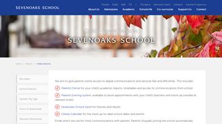 
                            3. Online Services - Sevenoaks School - Sevenoaks School Portal
