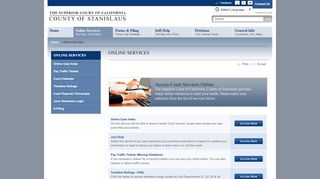 
                            5. Online Services - Stanislaus County Superior Court - Stanislaus County Court Portal