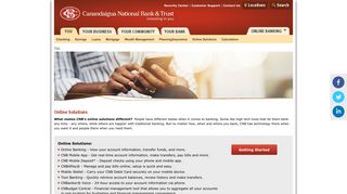 
Online Solutions - Canandaigua National Bank & Trust  
