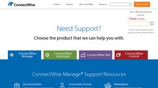 
Online Support for ConnectWise Partners  
