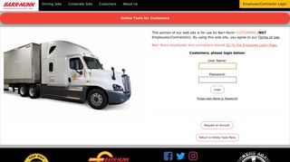 
Online Tools for Customers Login - Barr-Nunn Truck Driving ...  
