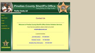 
                            3. Online Visitation -- Contact Us - Pinellas County Sheriff's Office - Pinellas County Jail Visitation Portal