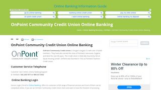 
                            2. OnPoint Community Credit Union Online Banking | Online ... - Onpointcu Com Portal