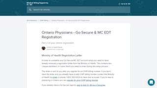 
                            4. Ontario Physicians - Go Secure & MC EDT Registration ... - Go Secure Portal Ontario