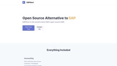 
                            9. Open Source Cloud ERP Software - ERPNext