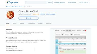 Open Time Clock Reviews and Pricing - 2020 - Capterra - Opentimeclock Com Portal