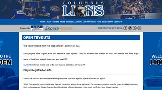
                            8. Open Tryouts - Columbus Lions - Arena Football Sign Up