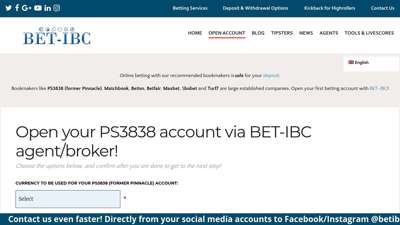 Open your Pinnacle account via BET-IBC agent/broker!