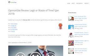 
                            3. OpinionSite Review: Legit or Waste of Time? (Jan 2019) - Opinionsite Portal