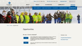 Opportunities - Careers - Cameco - My Cameco Login