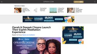 
                            7. Oprah Winfrey and Deepak Chopra Launch a New Meditation ... - Chopra Center Meditation Portal