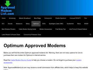 Optimum Approved Modems – ApprovedModemList.com
