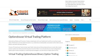
                            4. Optionshouse Virtual Trading Platform - Low Trading Fees - Optionshouse Virtual Trading Portal