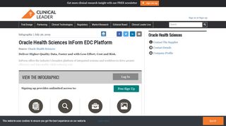 
                            6. Oracle Health Sciences InForm EDC Platform - Clinical Leader - Oracle Inform Edc Login