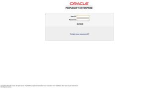 Oracle  PeopleSoft Enterprise 8 Sign-in