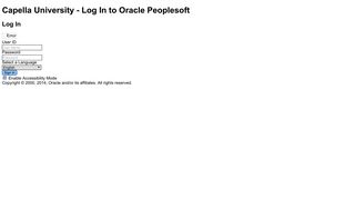 
                            5. Oracle PeopleSoft Sign-in - Capella University - Capella Student Portal