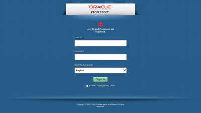 Oracle PeopleSoft Sign-in - Jacobs Technology