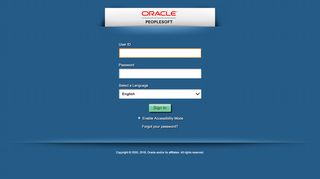 
                            7. Oracle PeopleSoft Sign-in
