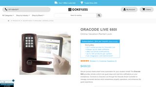 
Oracode Live 660i Online Vacation Rental Lock | GoKeyless  
