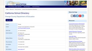 
Orange County Department of Education - School Directory ...
