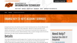 
                            7. Orange Key (O-Key) Account Services | Oklahoma State ... - Ok State Student Portal