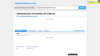 
                            4. orangeleaf.xchangelive.com.au at Website Informer. Login ... - Xchange Live Login Brumby's