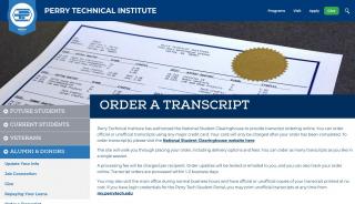 
                            5. Order a Transcript - Perry Technical Institute