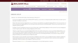 
                            5. Order Help and Information | Balsam Hill - Balsam Hill Portal