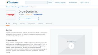
                            4. OrderDynamics Reviews and Pricing - 2020 - Capterra - Orderdynamics Login