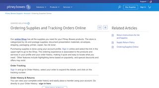 
                            9. Ordering Supplies Online - Pitney Bowes - Pitney Bowes Smart Postage Portal