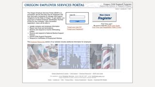
                            1. Oregon Child Support Program - Employer Services Portal - Oregon Employer Services Portal