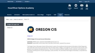 
                            7. Oregon CIS Login Link / Oregon CIS - Oregon Career Information System Portal