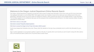 
                            1. OREGON JUDICIAL DEPARTMENT - Online Records Search - Portal Courts Oregon Gov