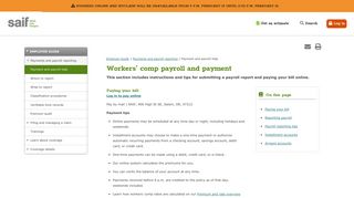 Oregon Workers' Comp Payroll Reporting & Payment | SAIF - Saif Com Login
