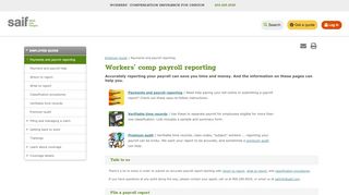 Oregon Workers' Compensation Payroll Reporting | SAIF - Saif Com Login