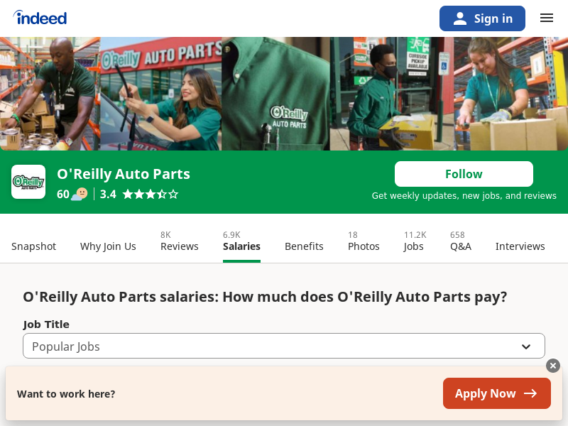 
                            10. O'Reilly Auto Parts salaries: How much does O'Reilly Auto ...